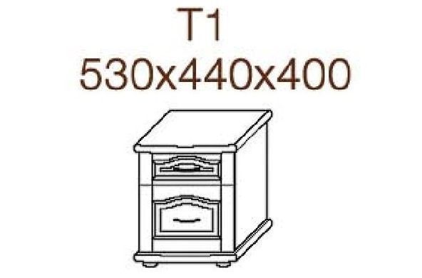Тумба приліжкова Т-1 Темп-Меблі 44x40 см &mdash; Morfey.ua