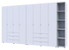 Комплект Doros Гелар з Етажеркою Білий 4+4 ДСП 348.2х49.5х203.4 (42005040)