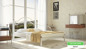 Ліжко односпальне Діана Метал Дизайн 80x190 см Чорний — Morfey.ua