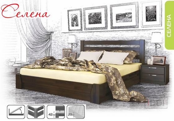 Полуторная кровать Эстелла Селена щит 120x190 см Орех темный — Morfey.ua