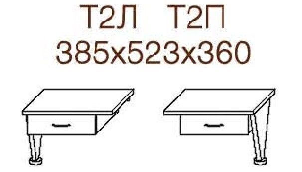 Тумба прикроватная подвесная Т-2 Темп-Мебель 52x36 см &mdash; Morfey.ua