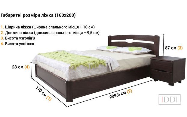 Ліжко Кароліна з підйомним механізмом МІКС-Меблі 140x200 см — Morfey.ua