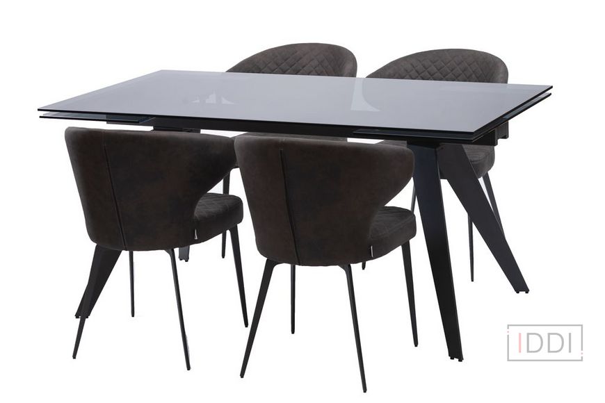 Glassy Keen стіл розкладний чорний 160-240 см — Morfey.ua