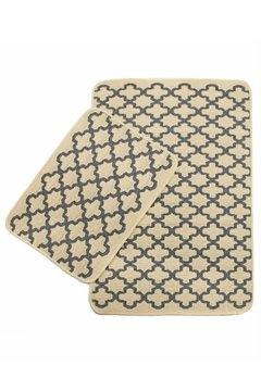 Набір килимків SOLO 40*60+60*90 KREM GRI GEOMETRI — Morfey.ua