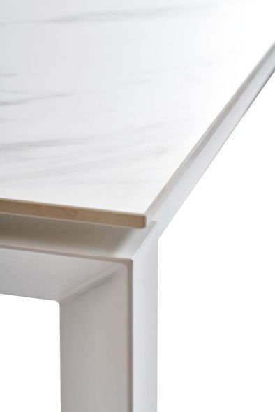 Bright White Marble керамічний стіл 102-142 см &mdash; Morfey.ua