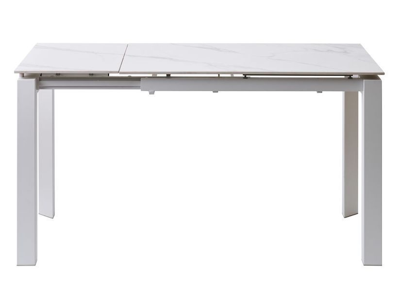 Bright White Marble керамічний стіл 102-142 см &mdash; Morfey.ua