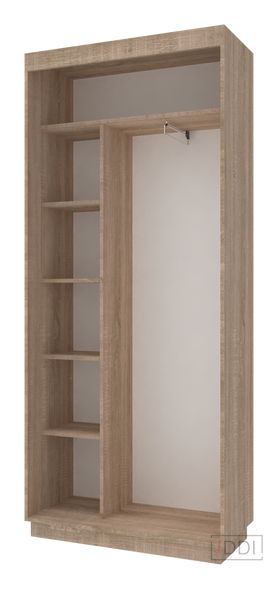 Раздвижной шкаф для одежды Doros Fast Дуб сонома 2 ДСП 90х42х210 (150000) — Morfey.ua