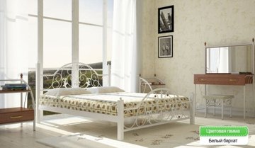 Ліжко полуторне Жозефіна Метал Дизайн 140x190 см Чорний — Morfey.ua