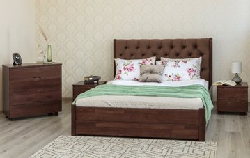 Полуторная кровать Олимп Челси с ящиками 120x190 см Орех — Morfey.ua