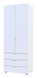 Розпашна Шафа для одягу Doros Гелар Білий 2 ДСП 77,5х49,5х203,4 (80737021)