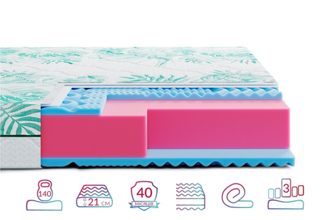 Матрас беспружинный HighFoam Keiko Noa 80x190 см &mdash; Morfey.ua