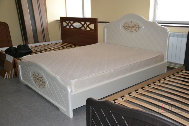 Ліжко Лючія з ящиками Німан 140x200 см Білий супер мат — Morfey.ua