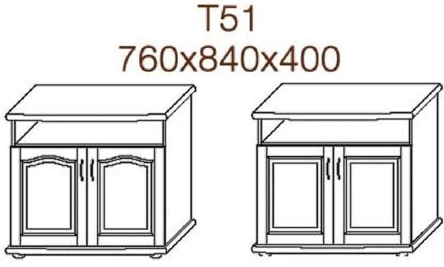 Тумба прикроватная Т-5 Темп-Мебель 84x40 см &mdash; Morfey.ua