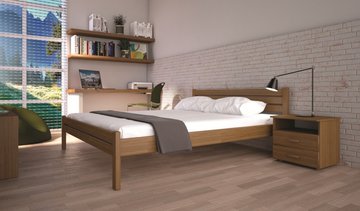 Полуторне ліжко ТИС Класика 140x200 см Дуб щит — Morfey.ua