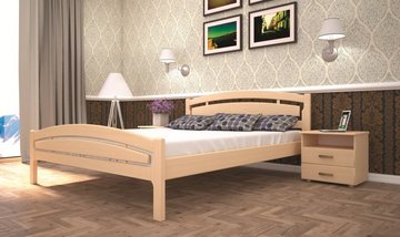 Полуторне ліжко ТИС Модерн-2 140x200 см Бук щит — Morfey.ua