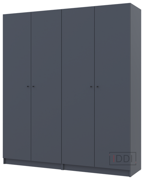 Шкаф для одежды Doros Промо Графит 2+2 ДСП 180х48х204 (42005068) — Morfey.ua