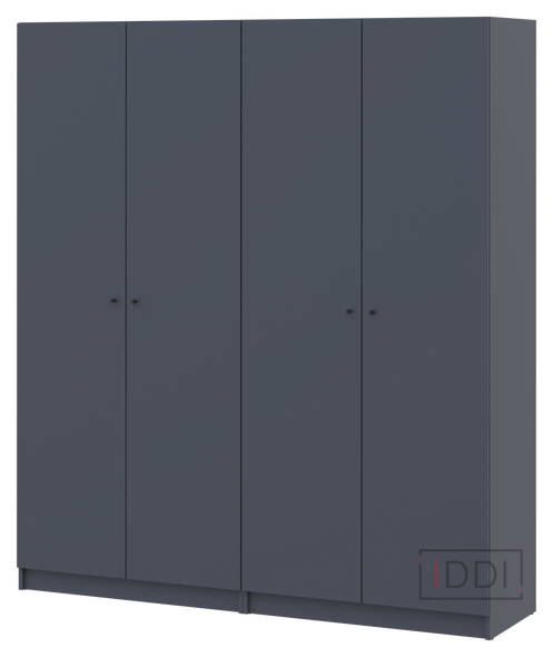 Шкаф для одежды Doros Промо Графит 2+2 ДСП 180х48х204 (42005068) — Morfey.ua