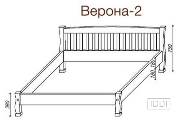 Ліжко Верона-2 Темп-Меблі 80x190 см — Morfey.ua