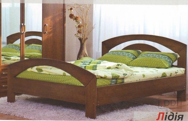Кровать полуторная Лидия Venger (Венгер) 140x190 см Бук под лаком — Morfey.ua