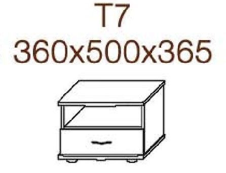 Тумба прикроватная Т-7 Темп-Мебель 50x36 см &mdash; Morfey.ua