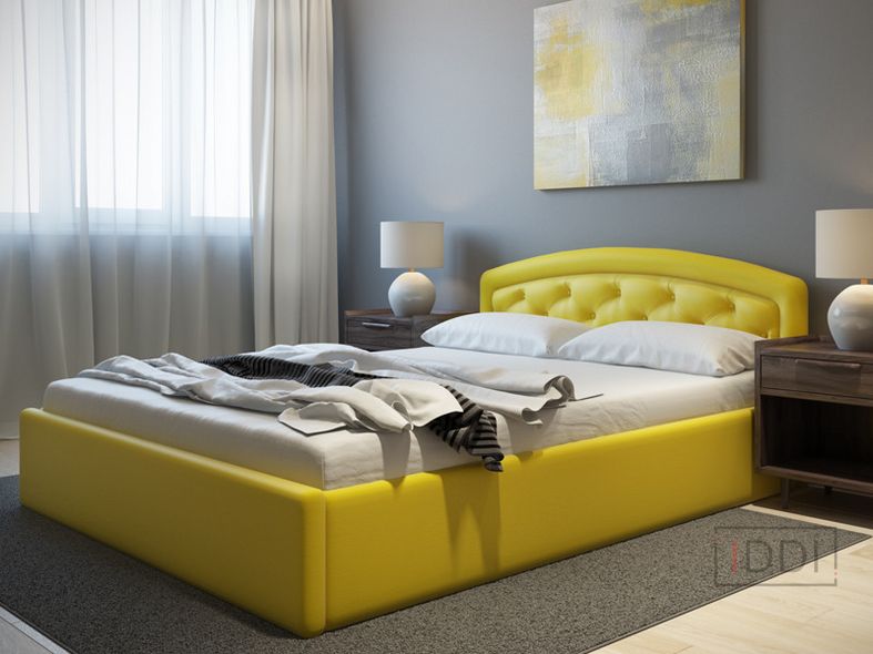 Полуторная кровать Corners Гоа 140x190 см Без угловых ножек Ткань 1-й категории — Morfey.ua