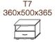 Тумба прикроватная Т-7 Темп-Мебель 50x36 см