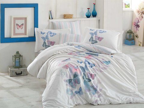 КПБ HOBBY Poplin Sueno зеленый 200*220/2*50*70 &mdash; Morfey.ua