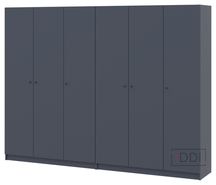 Шкаф для одежды Doros Промо Графит 3+3 ДСП 270х48х204 (42005070) — Morfey.ua