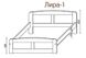 Ліжко Ліра-1 Темп-Меблі 80x190 см