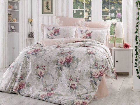 КПБ HOBBY FLANNEL Clementina св.розовый 200*220/2*50*70 &mdash; Morfey.ua