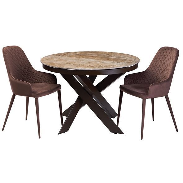 Moon Brown Marble стіл розкладний кераміка 110-140 см &mdash; Morfey.ua