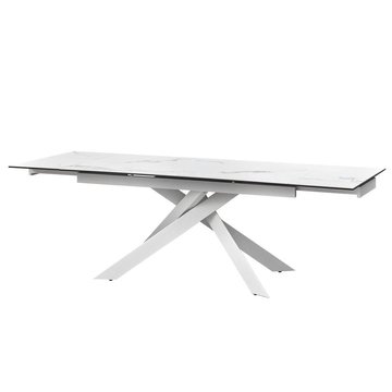 Gracio Straturario White стіл розкладний кераміка 160-240 см — Morfey.ua