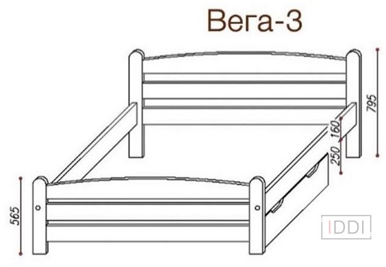 Кровать Вега-3 Темп-Мебель 80x190 см Без ниши — Morfey.ua
