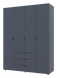 Розпашна шафа для одягу Doros Гелар Графіт 4 ДСП 155х49,5х203,4 (80737075)