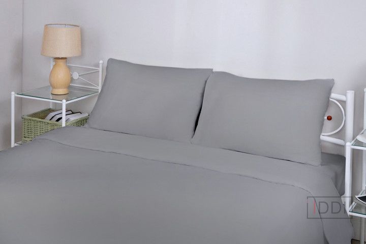 Комплект постільної білизни Good-Dream Бязь Grey Полуторний Євро 160x220 (GDCGBS160220) — Morfey.ua