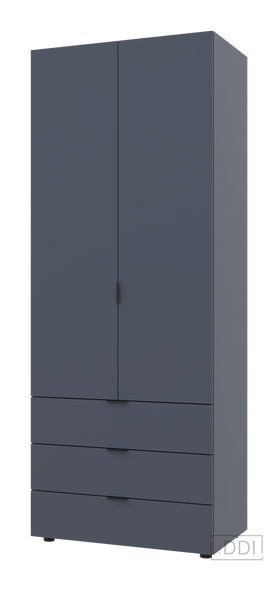 Распашной шкаф для одежды Doros Гелар Графит 2 ДСП 77,5х49,5х203,4 (80737023) — Morfey.ua