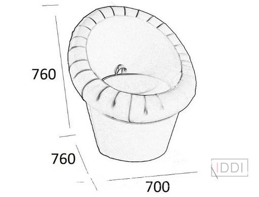 Пуф-кресло Соната Yudin 70x76 см Ткань 0-й категории — Morfey.ua