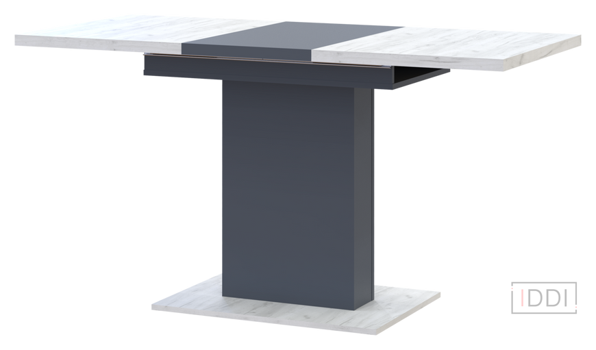 Столовий стіл Doros Бостон Дуб Крафт Білий / Графіт 150х70х79 (81339368) — Morfey.ua