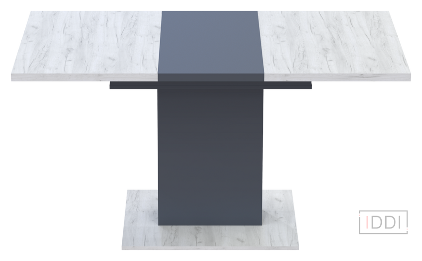 Столовий стіл Doros Бостон Дуб Крафт Білий / Графіт 150х70х79 (81339368) — Morfey.ua