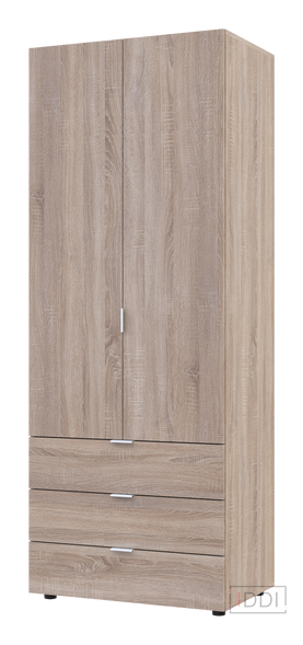 Распашной шкаф для одежды Doros Гелар сонома 2 ДСП 77,5х49,5х203,4 (80737022) — Morfey.ua