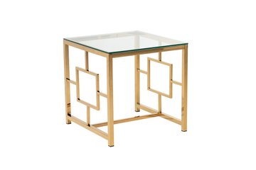 Кавовий стіл CL-2 прозорий + золото — Morfey.ua