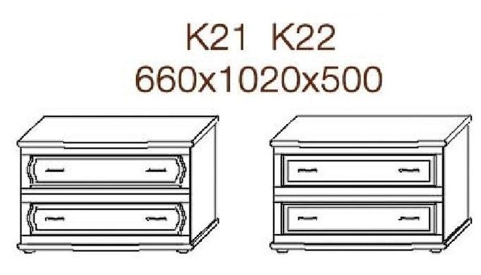 Комод К-2 Темп-Меблі 102x50 см Боки ДСП &mdash; Morfey.ua