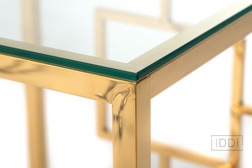 Кофейный стол CL-2 прозрачный + золото — Morfey.ua