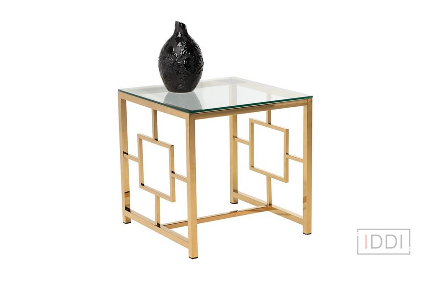 Кофейный стол CL-2 прозрачный + золото — Morfey.ua