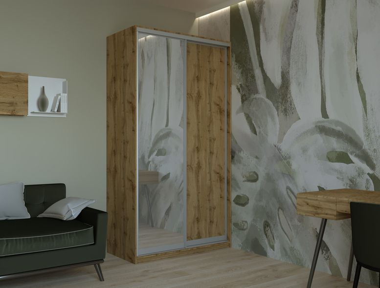Шкаф купе Doros Сити Лайт Тахо 1 ДСП / 1 Зеркало 120х45х225 (44900227) &mdash; Morfey.ua