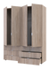 Распашной шкаф для одежды Doros Гелар комплект сонома 2+2 ДСП 155х49,5х203,4 (42002123)