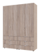 Розпашна Шафа для одягу Doros Гелар комплект Cонома 2+2 ДСП 155х49,5х203,4 (42002123)