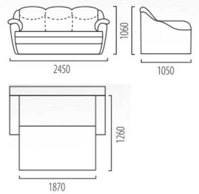 Диван Диор Yudin 187x126 см Ткань 0-й категории &mdash; Morfey.ua