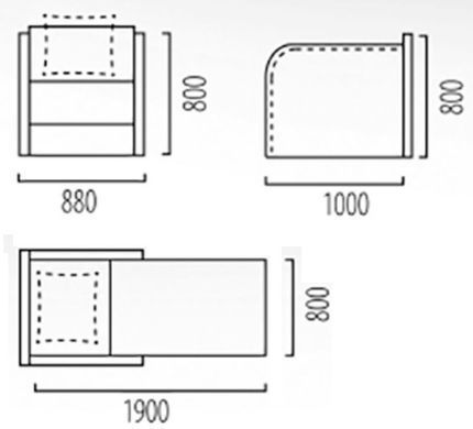 Диван Патрік Yudin 80x190 см &mdash; Morfey.ua