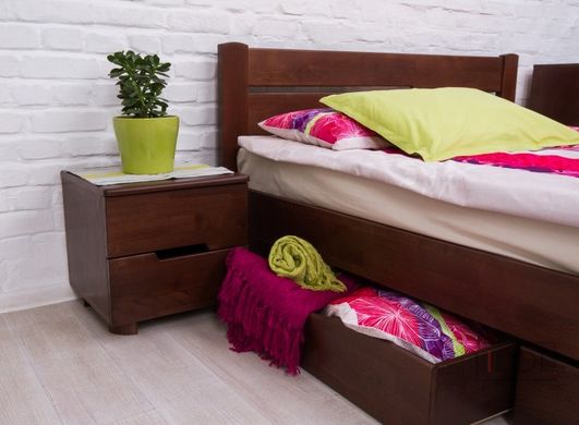 Двуспальная кровать Олимп Айрис с ящиками 180x200 см Бук под лаком — Morfey.ua